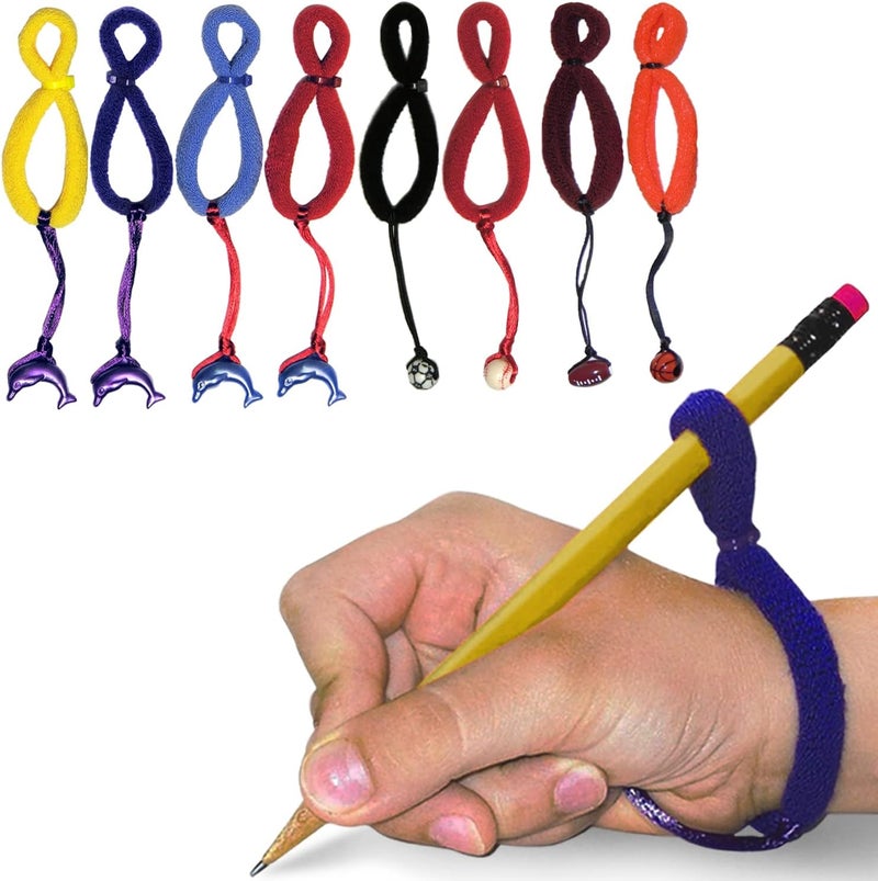 HandiThings The Original OT Invented & Patented HandiWriter, Hand Made in The USA, Handwriting Aid for a Proper Tripod Grip, Finger Position & Better Penmanship. Great for All Kids Kindergarten Age & Up (8 Pack) - Image 1